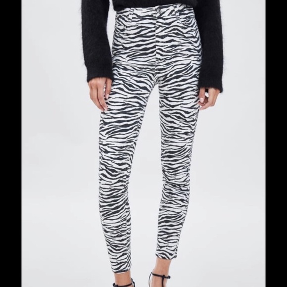 Zara Pants - Zebra-striped Jeans from Zara